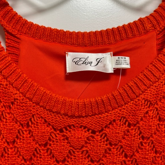 NWT- Eliza J. sleeveless crochet knit midi dress-Size medium - Picture 4 of 4